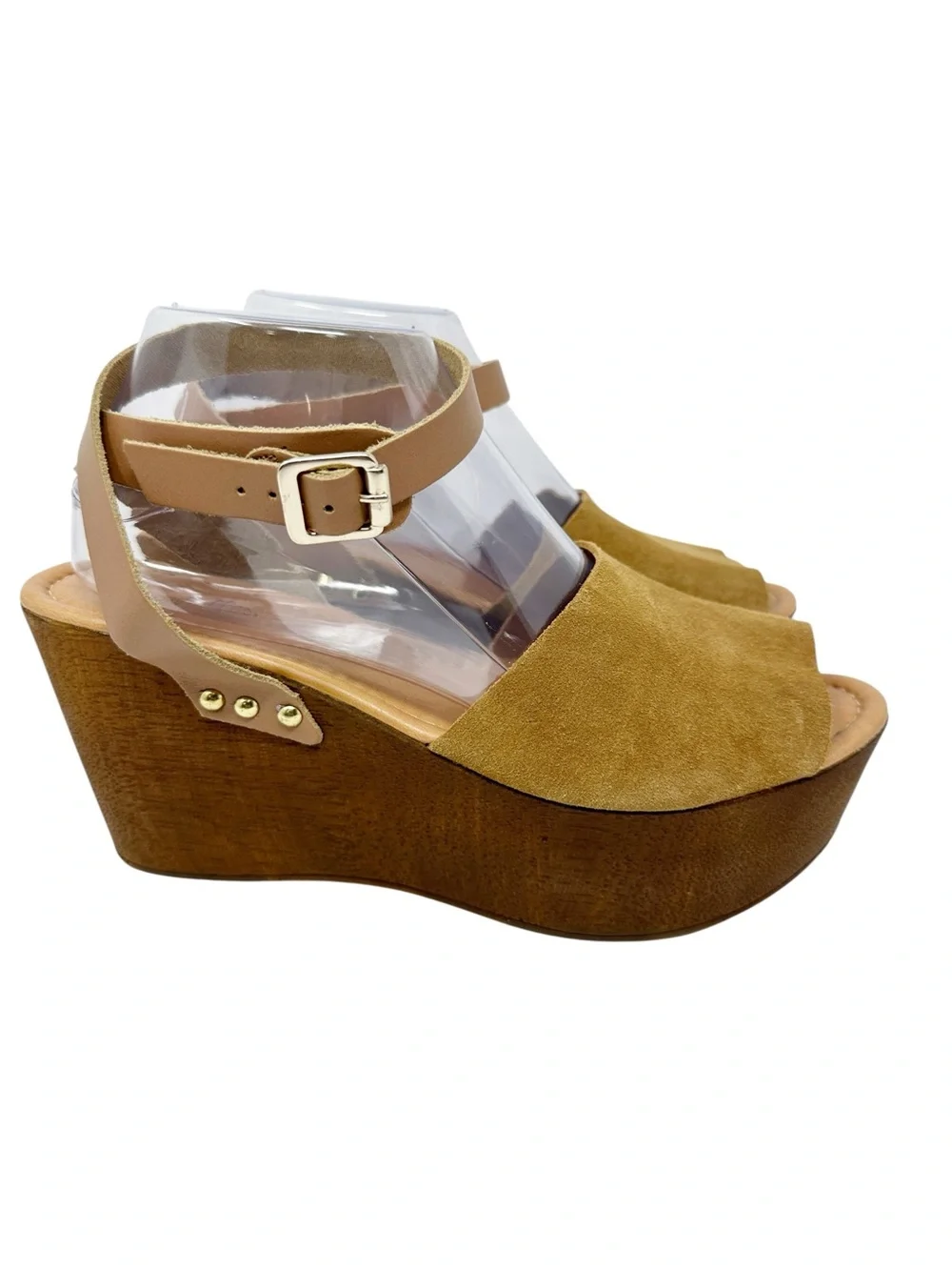 Seychelles Paddle Suede Wedge Sandal Size 8.5 Brown Italian